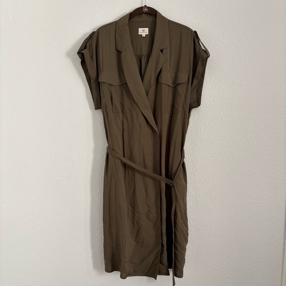 AG Adriano Goldschmied Women's Size Medium Green Barbara Dress - Picture 2 of 6